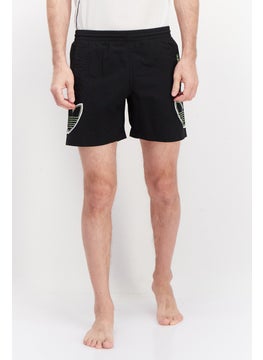 Buy Men Brand Logo Swim Shorts, Black in UAE