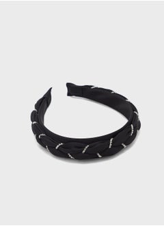 Buy Woven Diamante Detail Headband in UAE