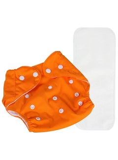 Buy hanso Baby Cloth Diapers One Size Adjustable Washable Reusable Pocket Diapers for Baby Girls and Boys Packs, Age 0 to 3 Years, with 1 Microfiber Inserts (Orange) in Egypt