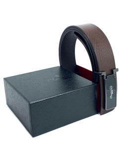 Buy Classic Milano Genuine Leather Belt Print Texas Buffalo KP Plate Buckle SZBK 351 52 (Brown) by Milano Leather in UAE