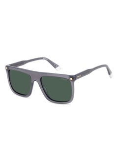 Buy Men's Polarized Rectangular Shape Acetate Sunglasses PLD 4166/S/X GREEN 46 - Lens Size: 46.1 Mm - Grey in UAE