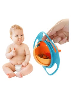 Buy Magic Bowl 360 Degree Rotation Spill Resistant Gyro Bowl with Lid For Toddler Baby Kids Children in Saudi Arabia