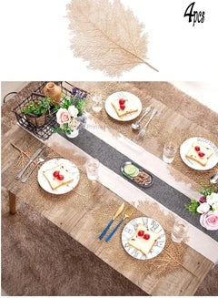 Buy Placemat in the shape of a leaf of a golden tree, 4 pieces in Saudi Arabia