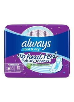 اشتري Cool And Dry Maxi Thick, Large Sanitary Pads With Wings, 10 Pieces Purple في السعودية