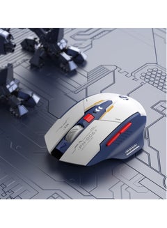 اشتري , Wireless Silent Mouse, 2.4G USB Rechargeable Computer Mouse, Ergonomic Mecha Wireless Mice for Laptop PC Computer في الامارات