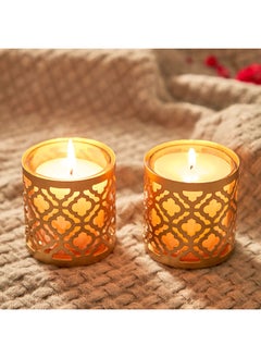 اشتري Luminous 2-Piece Tealight Holder Set 7.5x8x7.5 cm في الامارات