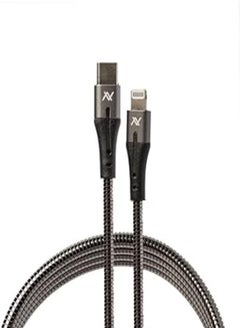 اشتري L'avvento MP-53-3 MFI Type-C to Lightning Cable, 1 Meter Cable Length, Black في مصر