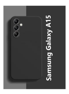 Buy Samsung Galaxy A15 Case Cover, Soft Silicone Slim fit Light weight Back Matte Finish Shockproof Anti fingerprint Designed Protective Case Cover For Samsung Galaxy A15 5G - Black in UAE