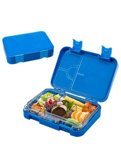 اشتري Children's Bento Lunch Box with 6 Compartments - Leak Proof Lunch Box for Boys, Girls, BPA-Free, Microwave Dishwasher Safe, Lunch Box for School (Blue) في الامارات