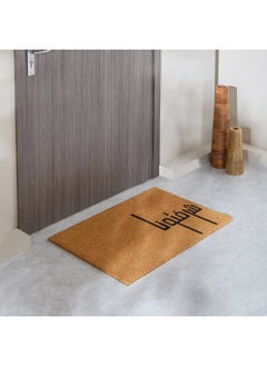 Buy Welcome Arabic Print Coir Doormat with PVC Back 90 x 60 cm in UAE