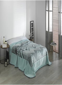 Buy Mora 3D blanket with geometric designs - Model: K07 - Color: Blue - Size: 220*240 - Spanish manufacture. in Egypt