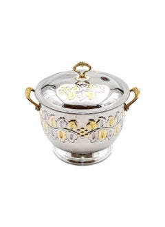 Buy Saif Home 30cm Gold Engraved Steel Case in Saudi Arabia