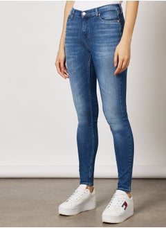 Buy Nora Mid Rise Skinny Faded Jeans in UAE