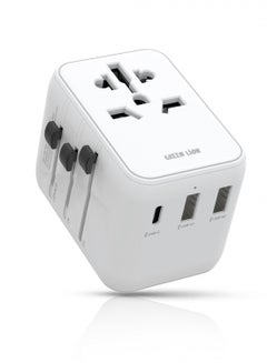 Buy Green Lion 20W Universal Travel Adapter - White in UAE