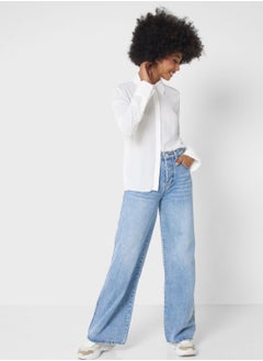 Buy High Waist Straight Jeans in Saudi Arabia