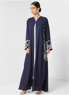 اشتري Embroidered Front Open Abaya في السعودية