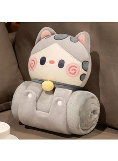 Buy Cartoon Polyester Blanket With Cat Doll Air Conditioning Blanket Office Nap Blanket 80x100cm in UAE