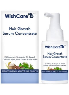 Buy WishCare Hair Growth Serum Concentrate - 3% Redensyl, 4% Anagain, 2% Baicapil, Caffeine, Biotin, Plant Keratin & Rice Water - Hair Growth Serum for Men & Women in Saudi Arabia