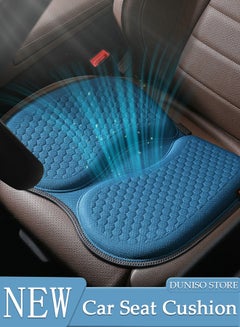 Buy Gel Seat Cushion for Car, 3D Mesh Covered Breathable Chair Cushion High Resiliency Seat Cushion for Sciatica and Lower Back Pain Relief, Comfortable Coccyx Cushion for Home Office Chair Pad, Car Seat in UAE