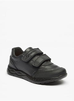 Buy Boys' Textured Sneakers with Hook and Loop Closure in UAE