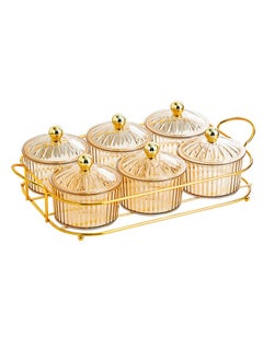 Buy 6 Pcs Multipurpose Dried Fruit Tray Nut and Candy Serving Tray with Lid in UAE