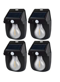 Buy 4 Pcs Outdoor Solar Wall Light IP65 Waterproof Security Light Solar Wall Lantern With 3 Modes Led Solar Porch Light Outdoor Deck Fence Lighting Outdoor Solar Light For Garden Patio Yard And Home in UAE