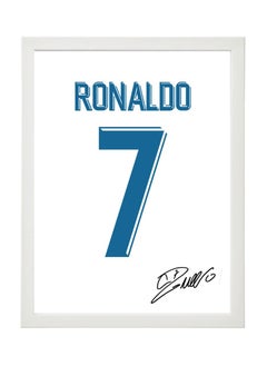 اشتري Ronaldo Real Madrid Autographed Jersey Poster with Frame 30x40cm في الامارات