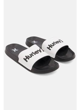 Buy Women Brand Logo Slide, Black/White in Saudi Arabia