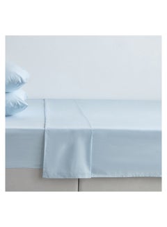 اشتري Cotton Percale 200 Thread Count Super King Flat Sheet - 260x270 cm في السعودية