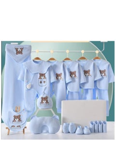 اشتري 23 Pieces Baby Gift Box Set, Newborn Blue Clothing And Supplies, Complete Set Of Newborn Clothing في الامارات