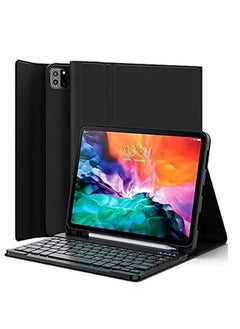 Buy Arabic and English Keyboard Case for iPad Pro 11 inch 3rd Generation 2021 / iPad Pro 11-inch 2020 &2018, iPad Air 4th Gen, Lightweight Cover with Detachable Keyboard& Pencil Holder(iPad Pro 11, Black) in UAE