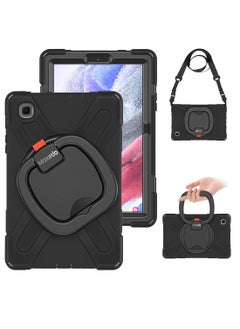 اشتري Moxedo Heavy Duty Shockproof Rugged Protective Colorful Case with 360 Rotating Kickstand and Shoulder Strap for Kids Compatible for Samsung Galaxy S6 Lite 10.4 inch - Black في الامارات