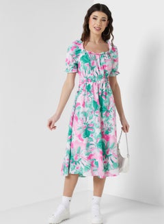 Buy Floral Print Dress in Saudi Arabia