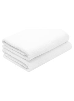 اشتري مجموعة من 2 منشفة حمام سيجنولا 50 × 100 سم، أبيض، 100% قطن. في مصر