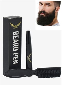 Buy Beard Pencil Beard Filler Pen Kit Includes Brush for Men Home Travel and Barber Use Black in UAE