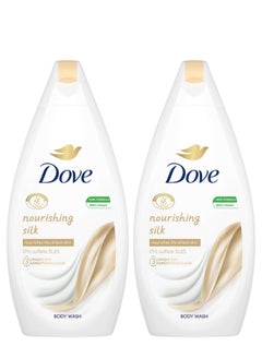 Buy Pack Of 2 Dove Nourishing Silk Body wash 450 Ml in Saudi Arabia