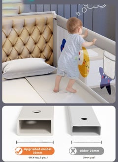 Buy Baby Bed Rails Guard for Toddlers, Baby's Bedrail Kids Safety Beds Fence 180cm Extra Length（1 PCS For 1 Side） in UAE