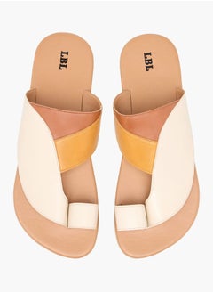 Buy Men Panelled Slip-On Arabic Sandals in Saudi Arabia