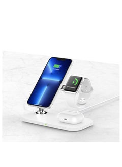 Buy RECCI RCW-20 3 IN 1 15W MAGNETIC WIRELESS CHARGER - WHITE in Egypt