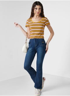 Buy Urban Minx High Waist Straight Leg Jeans in Saudi Arabia