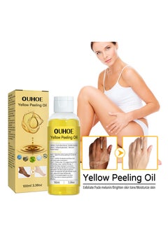 اشتري 100ml Super Strength Yellow Peeling Oil Exfoliating Dark Skin for Body, Yellow Peeling Oil Body Whitening Skins, Butter Peeling Lightening Brighten Complexion for Cleansing and Moisturizing في السعودية