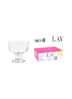 Buy 6 Piece Ice Cream Cups Set 9.75 oz -Clear in Egypt