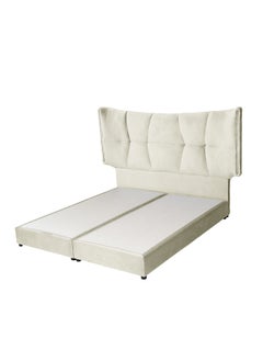 Buy Al Malk | Velvet Bed Frame - Ivory in Saudi Arabia