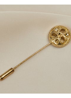 Buy Pin With Cover Golden, in the shape of a dotted rose For Women in Egypt