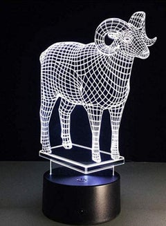 اشتري Multicolor Night Light Chinese Zodiac Animal Symbol Animal 3D Light 7/16 Color Night Dragon Goat Creative Gift Bedside Lamp best gift في الامارات