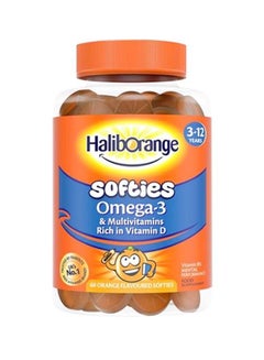 اشتري kids Omega 3 and Multivitamins Softies Orange Flavor 60'S في الامارات