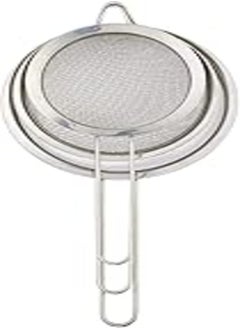 Buy Rustomart Stainless Steel Strainer Set 3 Pieces - Silver in Egypt