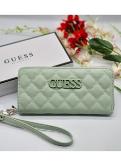 Buy GUESS Large Queenie Quilted Zip-Around Wallet in UAE