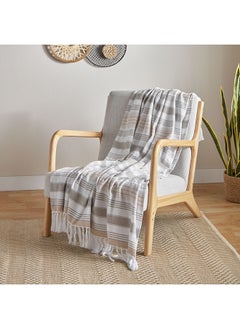 Buy Austin Cotton Woven Throw 152 x 127 cm in UAE