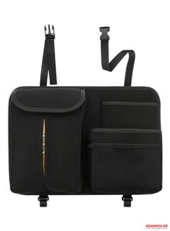 Buy Car Seat Back Organizer Large Capacity  Storage Bag With Hook Suede Car Tissue Box in UAE